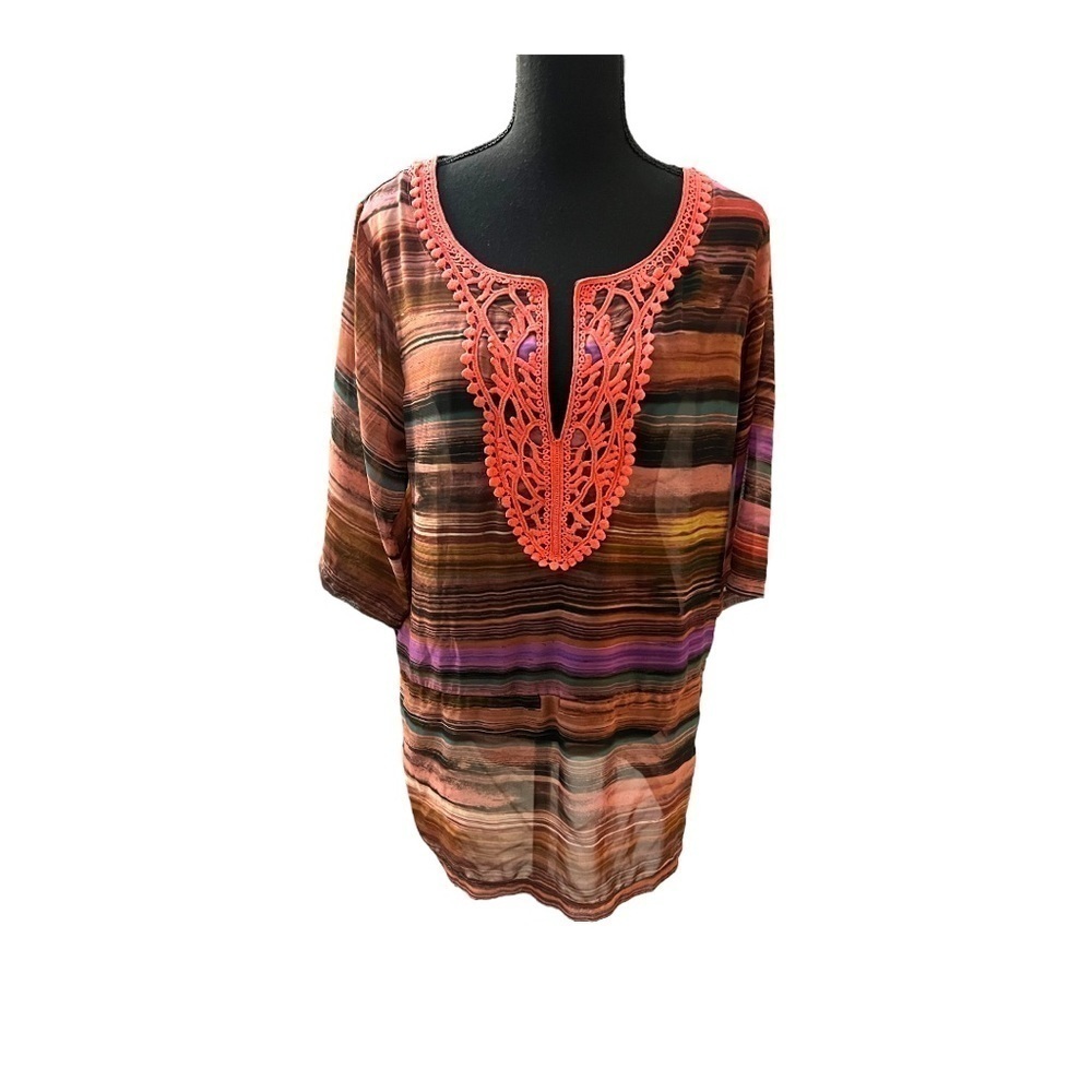 Leilani Colorful Beach Cover Up Medium